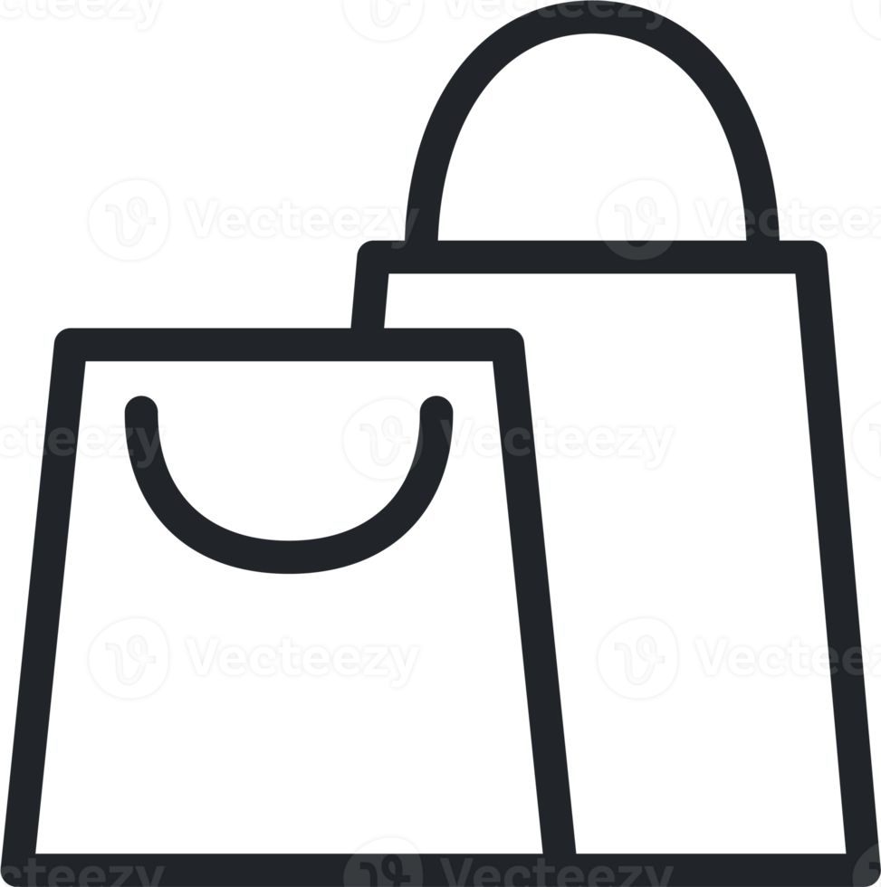 Shopping bag outline icon. 19898075 PNG