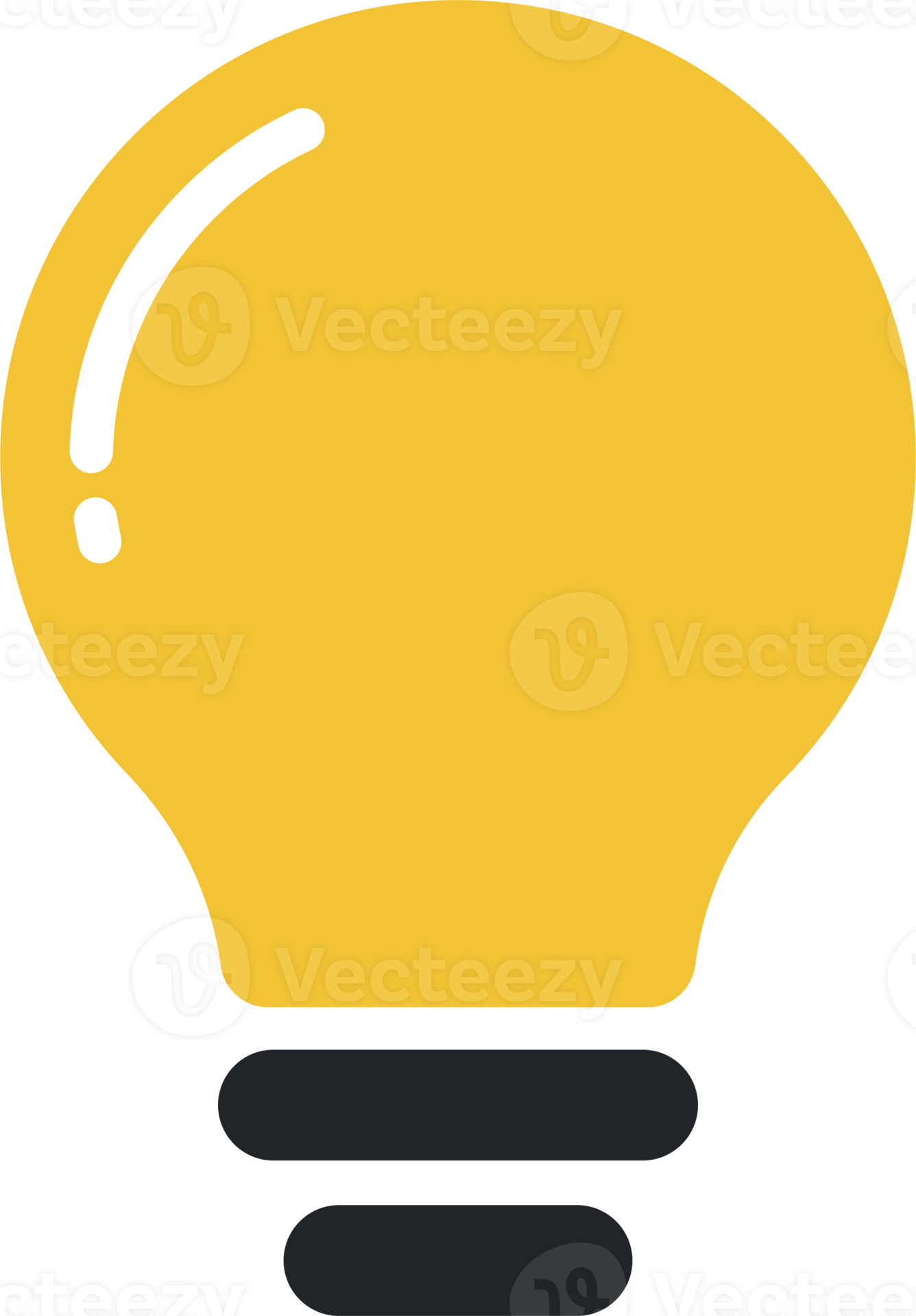 Yellow Light Bulb Icon. 19898092 PNG