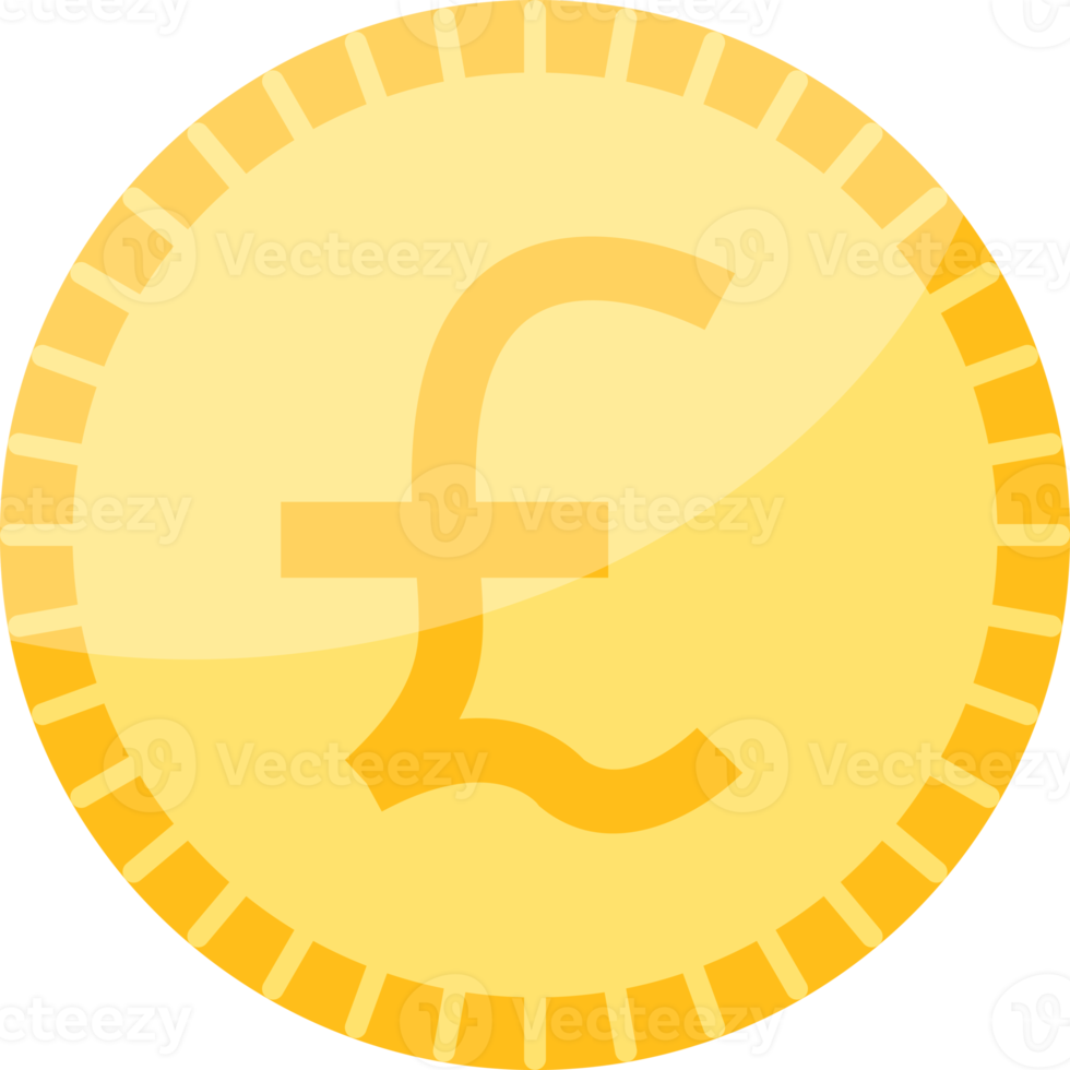 Pound sterling currency symbol coin. png