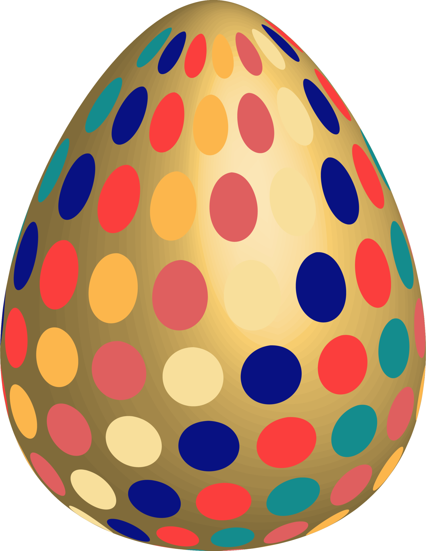 Yellow Colorful Easter Egg PNG Clipairt Picture