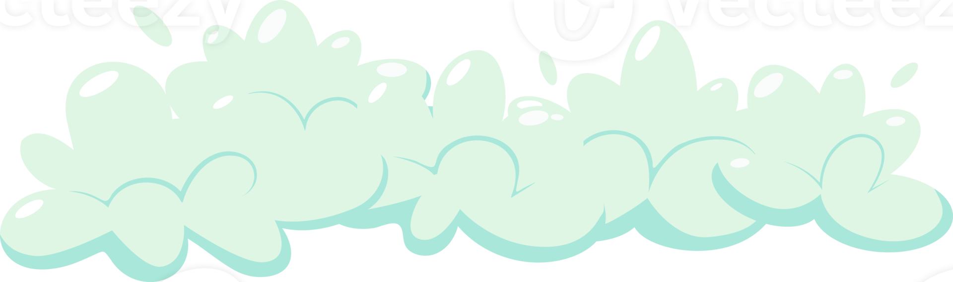 Soap foam with bubbles. Cartoon shampoo and soap foam suds png