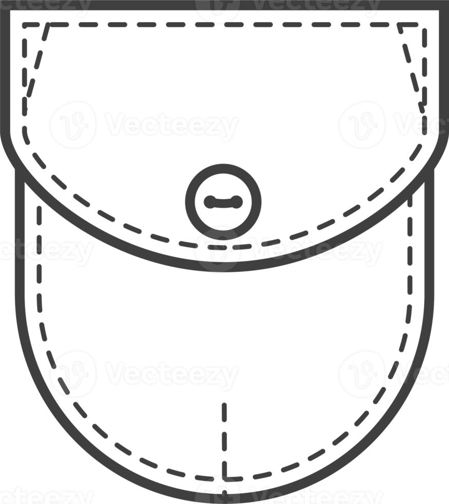 tasca toppa. elemento per uniforme o casuale stile Abiti, vestiti e camicie. schema illustrazione png