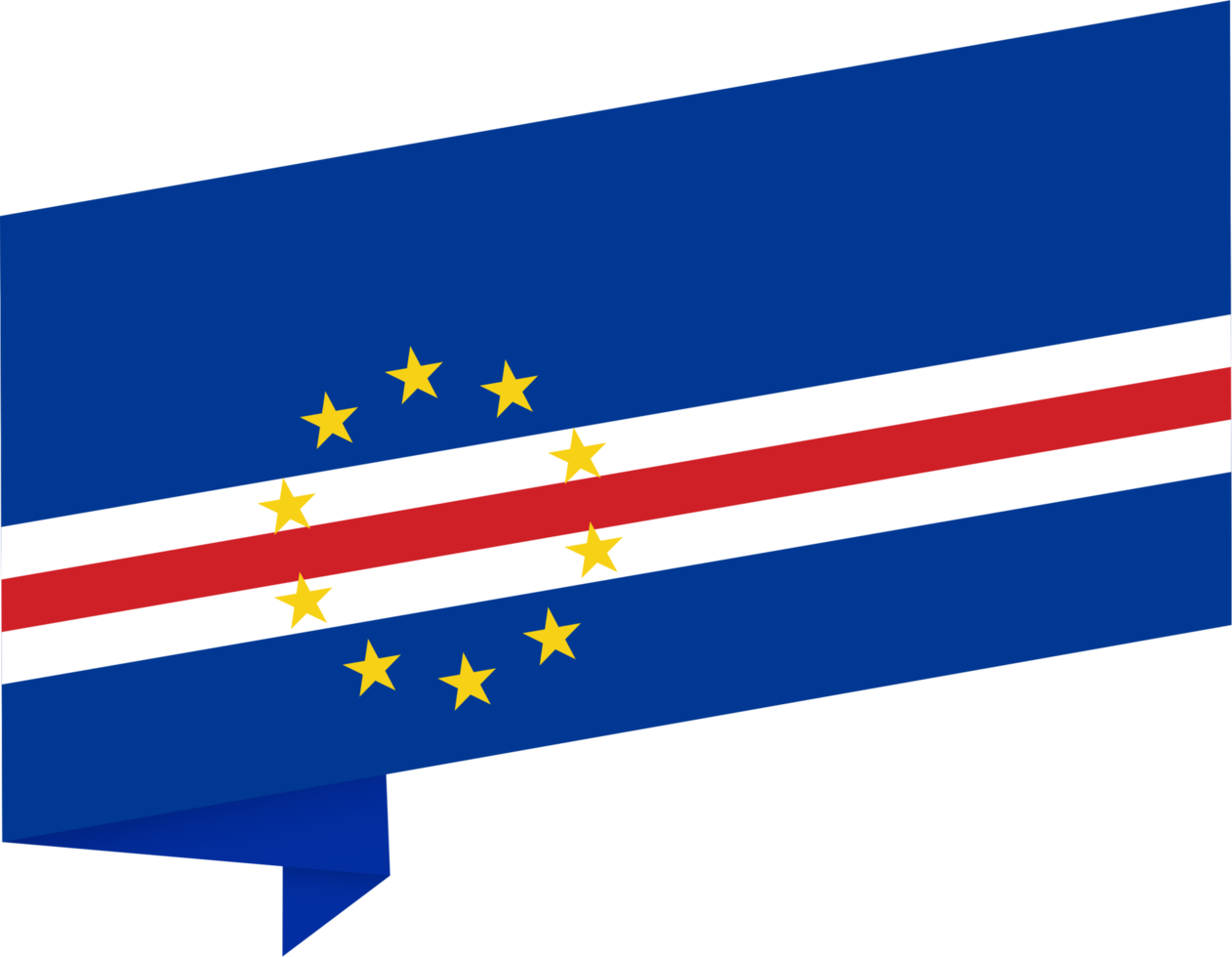 Cape Verde flag wave isolated on png or transparent background 19898502 PNG
