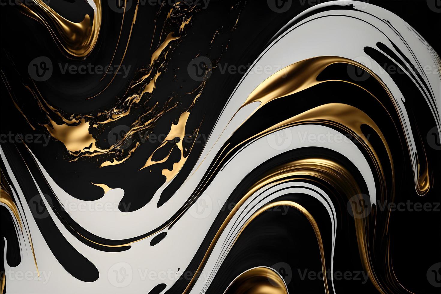 Elegant black, white, and gold marble background texture for use in design projects photo