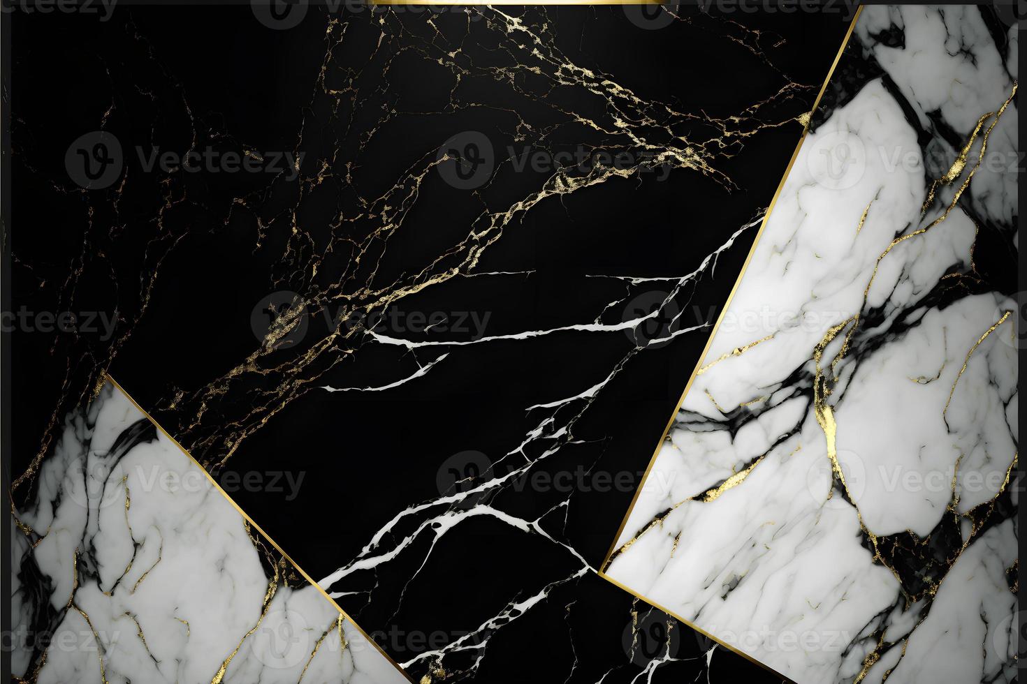 Elegant black, white, and gold marble background texture for use in design projects photo