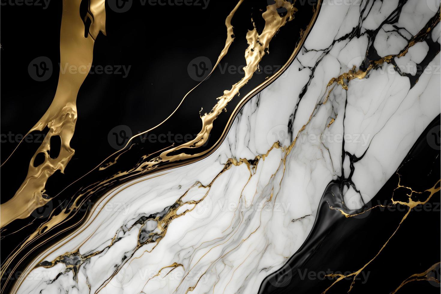 Elegant black, white, and gold marble background texture for use in design projects photo