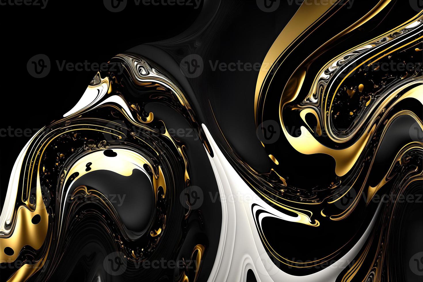 Elegant black, white, and gold marble background texture for use in design projects photo