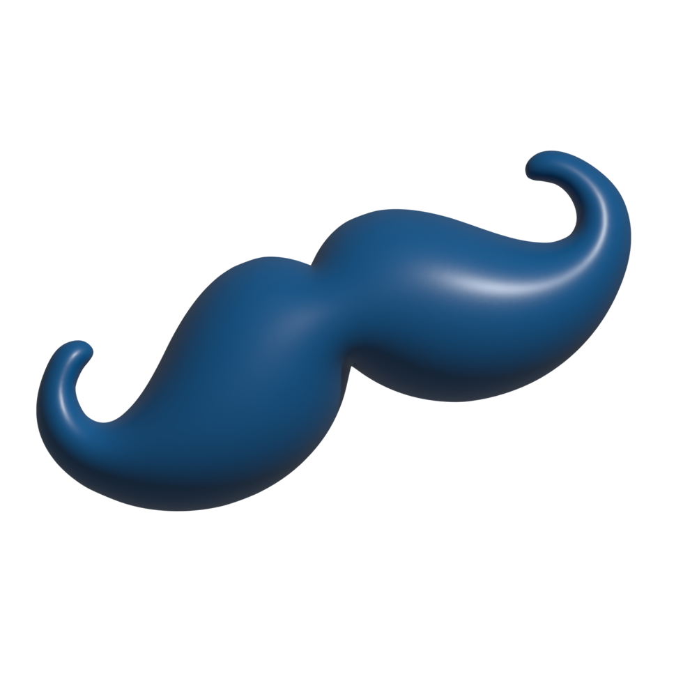 Bigote 3d icono png