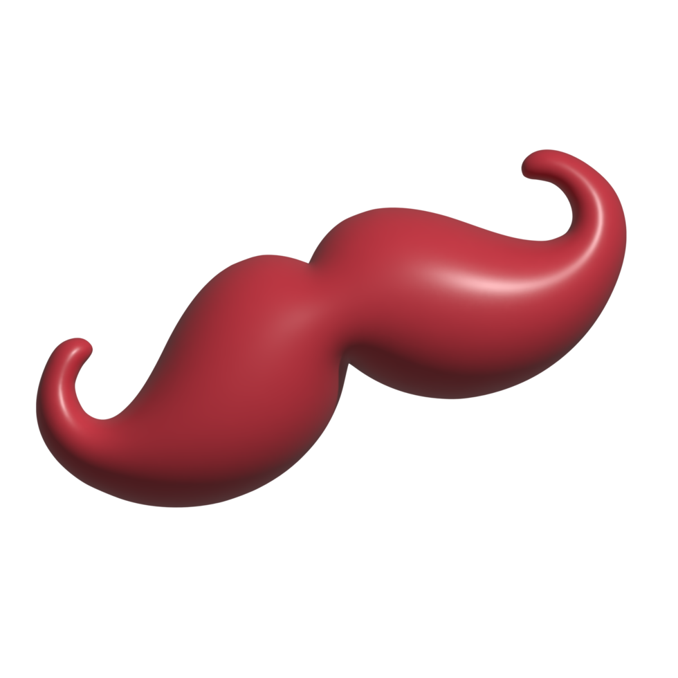 bigode 3d ícone png