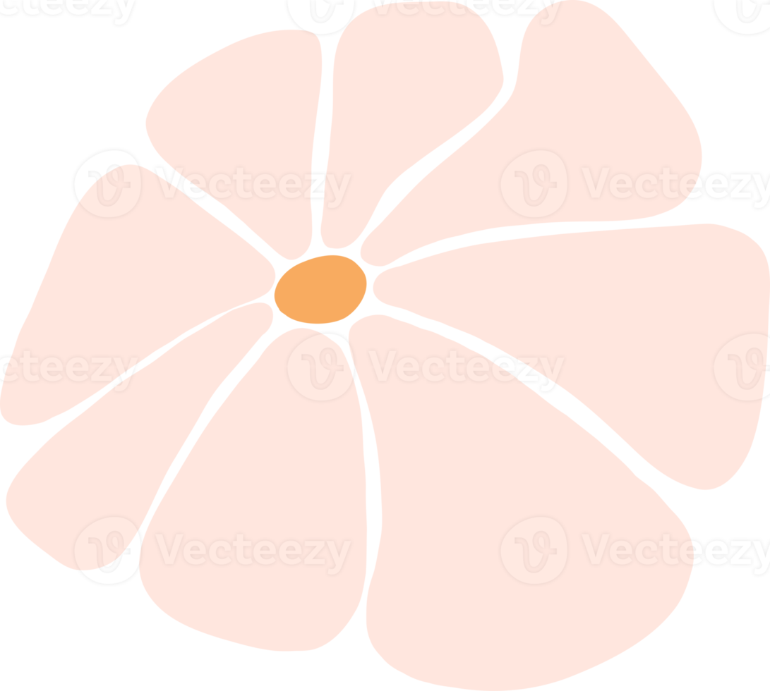 retro groovy . daisy flower png