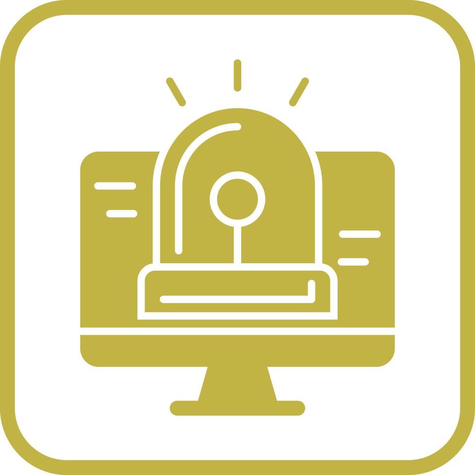Hacking Alarm Vector Icon