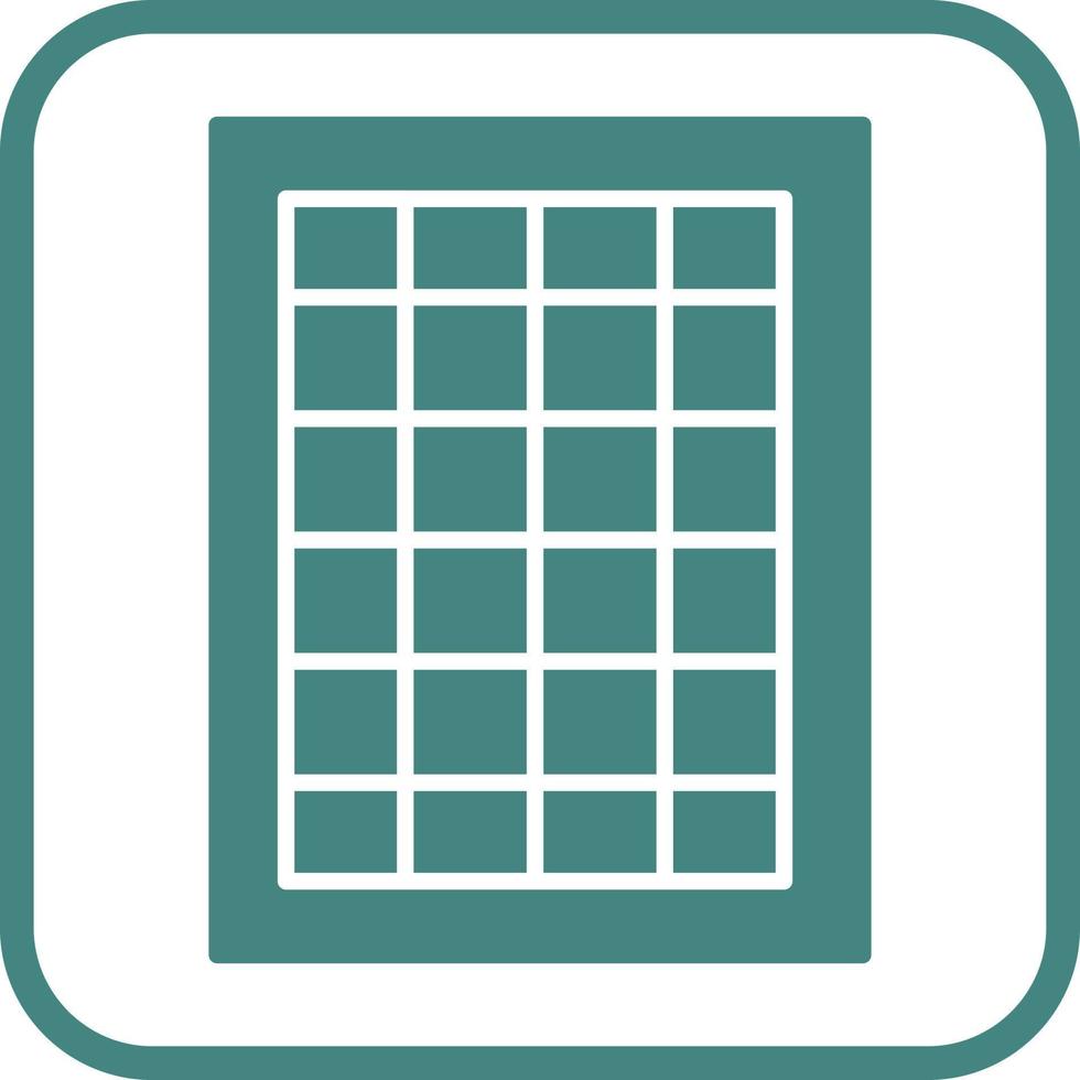Table of Rates Vector Icon