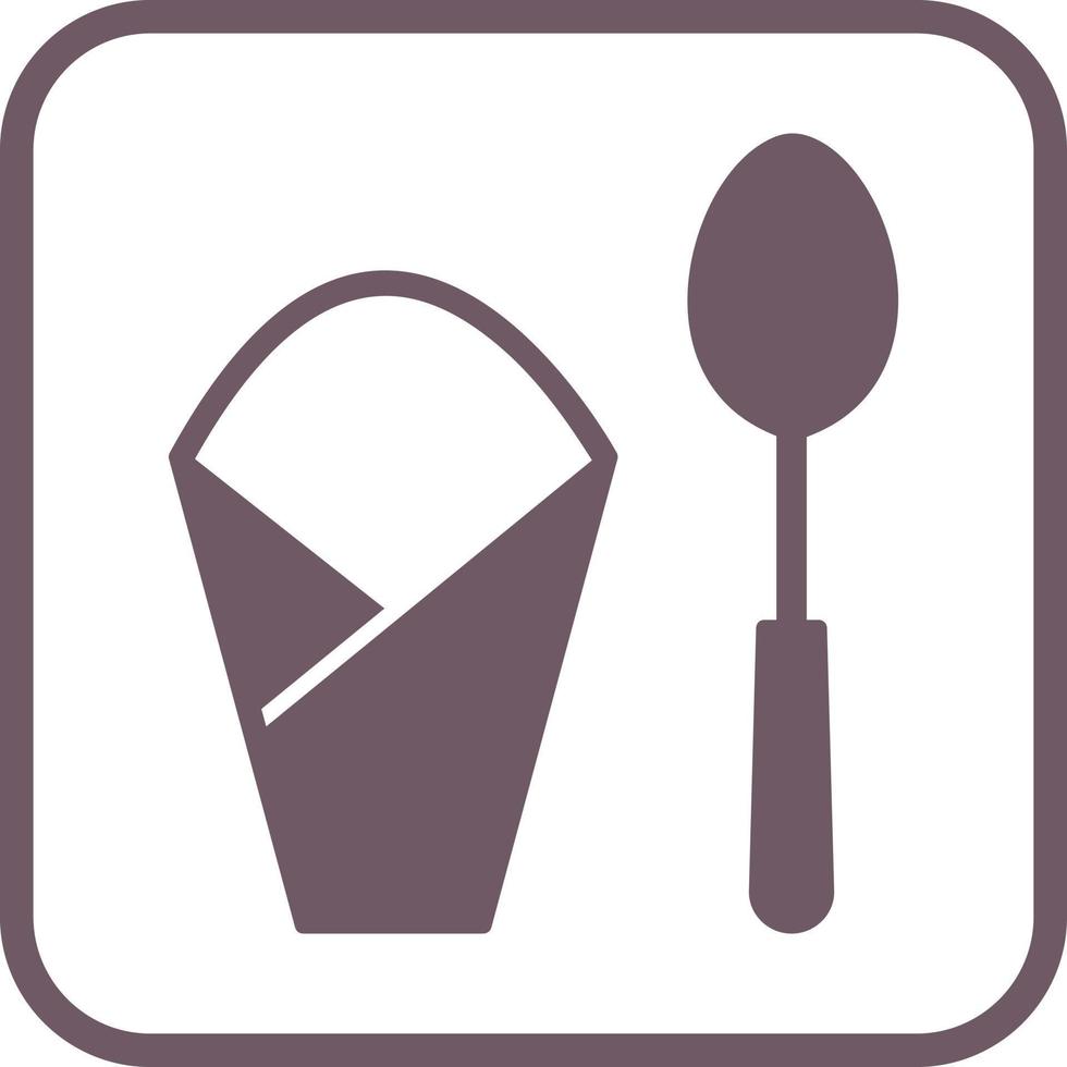Spoon and Napkin Vector Icon