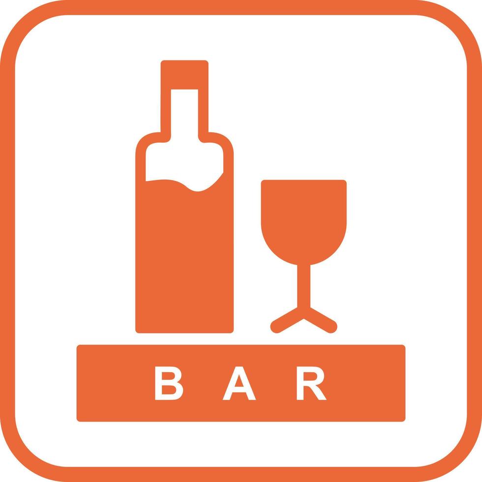 Unique Bar Sign Vector Icon