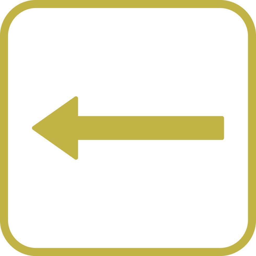 Unique Left Arrow Vector Icon