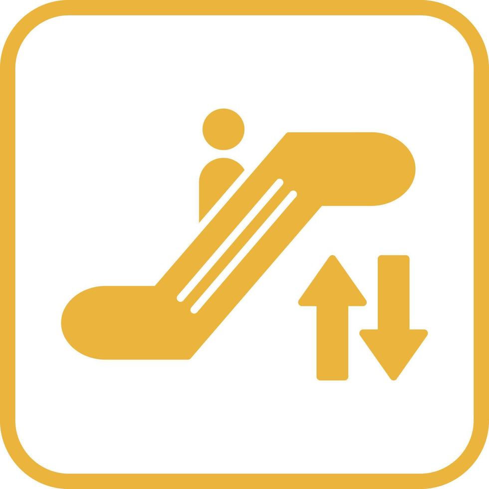 icono de vector de escalera mecánica