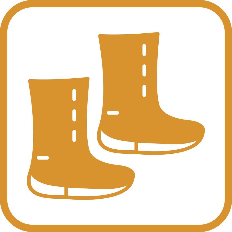 icono de vector de botas únicas