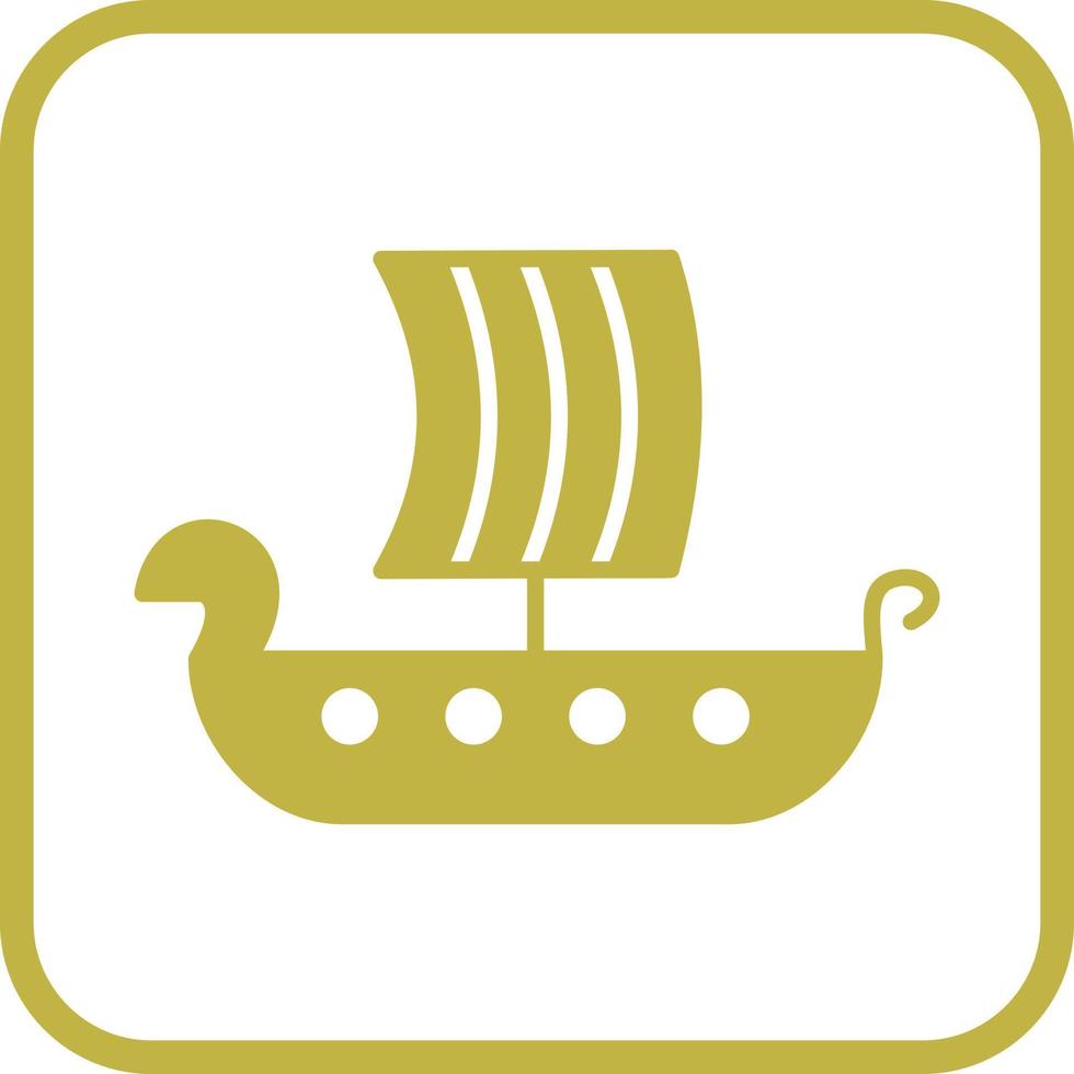 icono de vector de barco vikingo