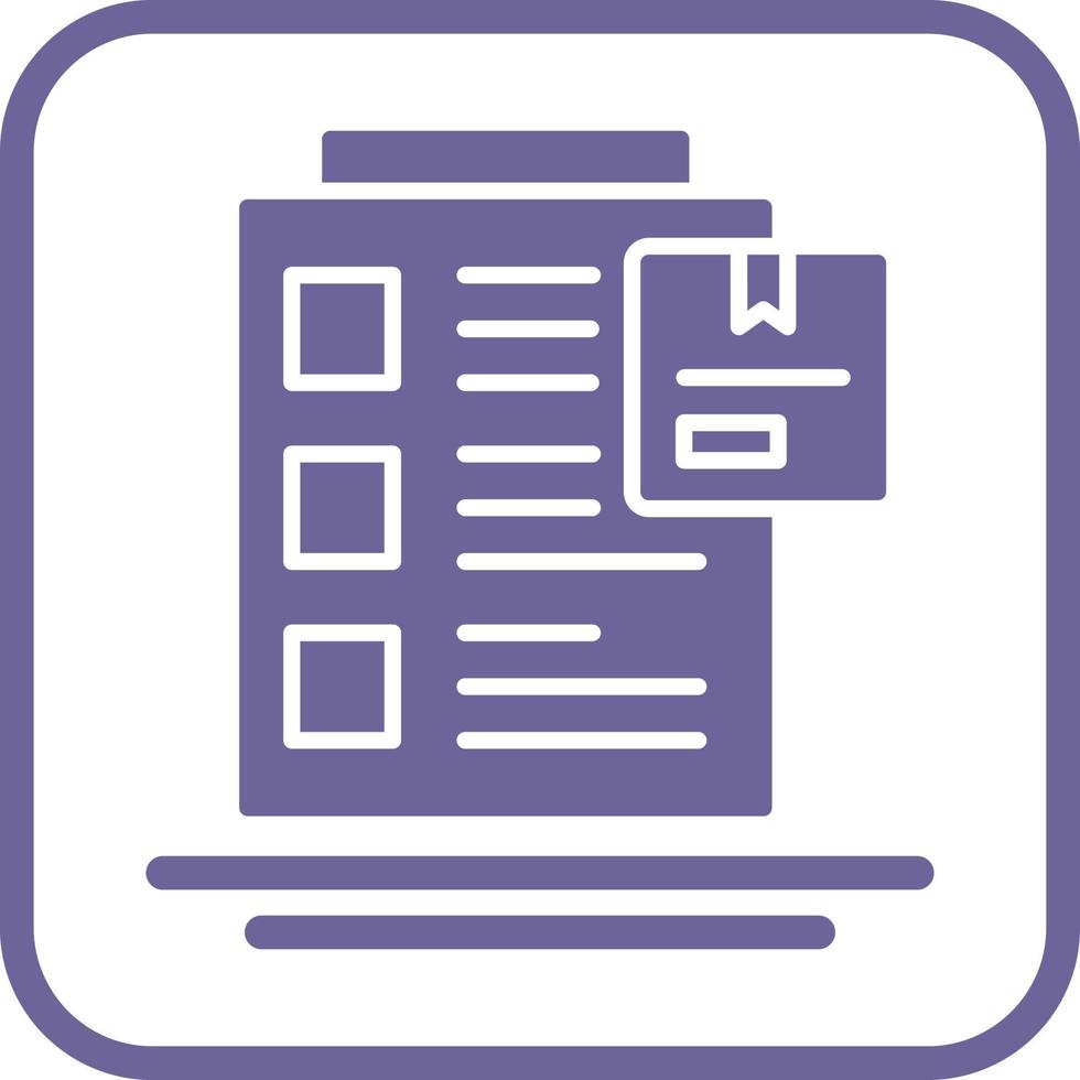 Order List Vector Icon