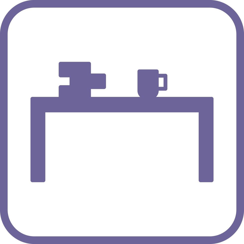 Unique Study Desk Vector Icon