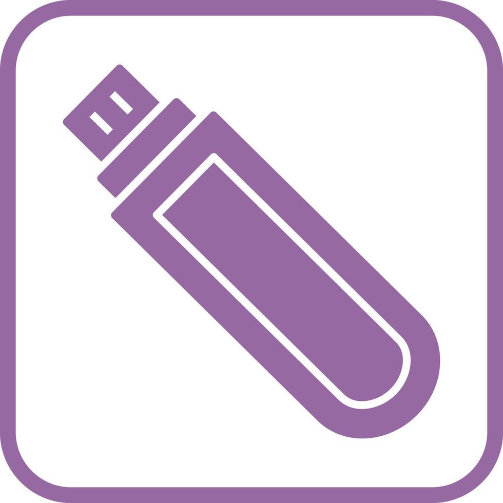 icono de vector de unidad usb único