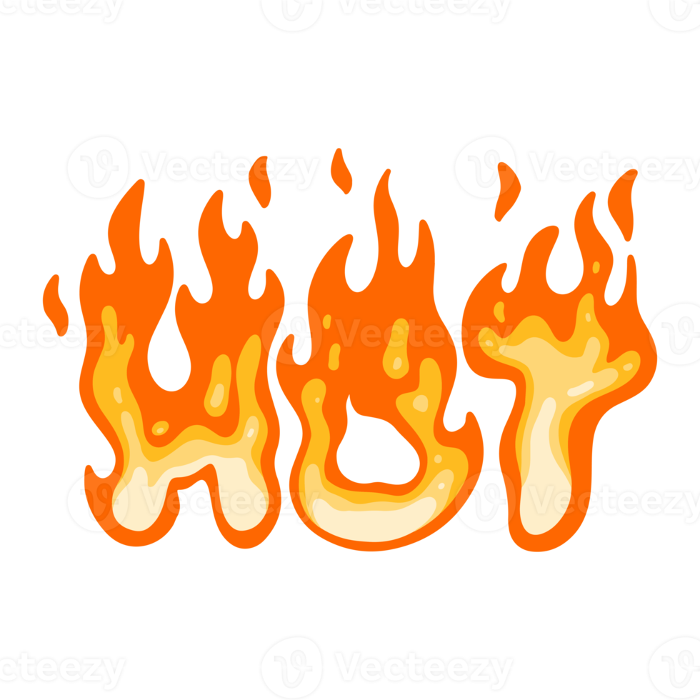 Hot text effect element png