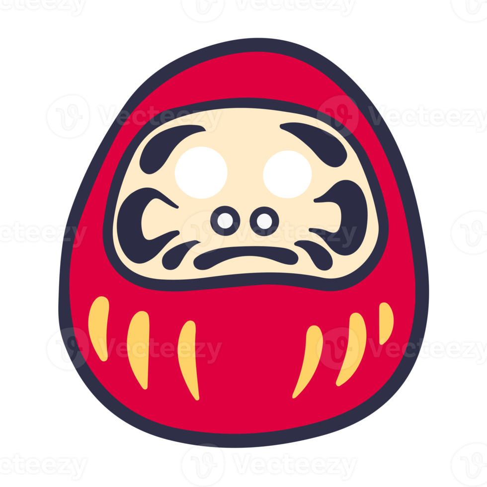 Simple daruma illustration element png