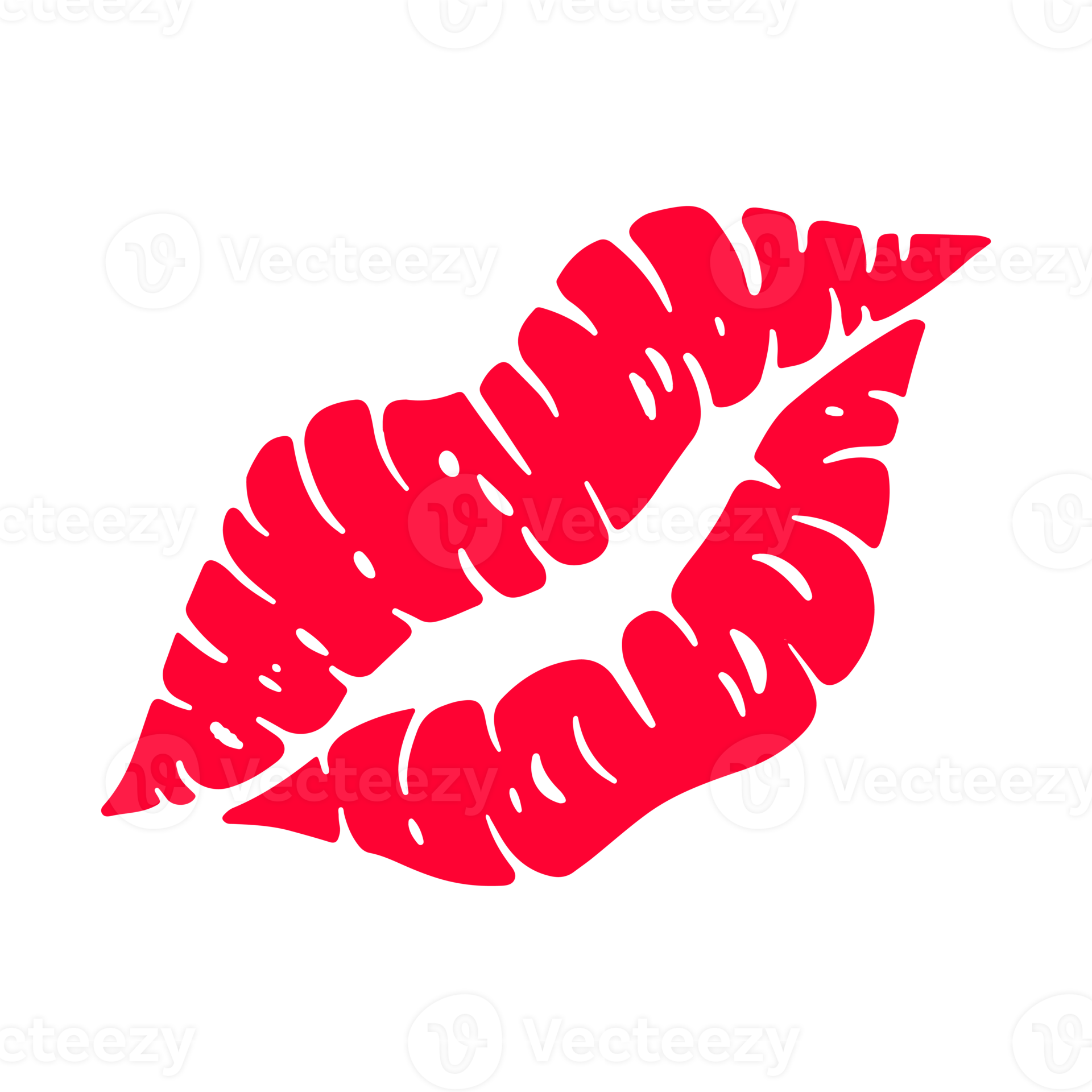 Red lipstick kiss element 19899731 PNG