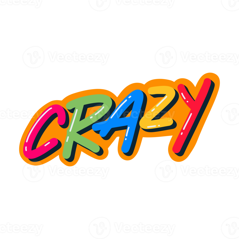 Crazy text effect png