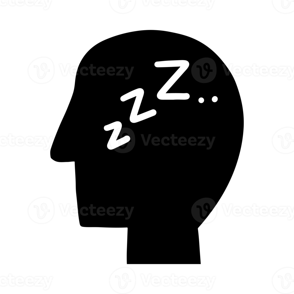 head with a sleepy mark png