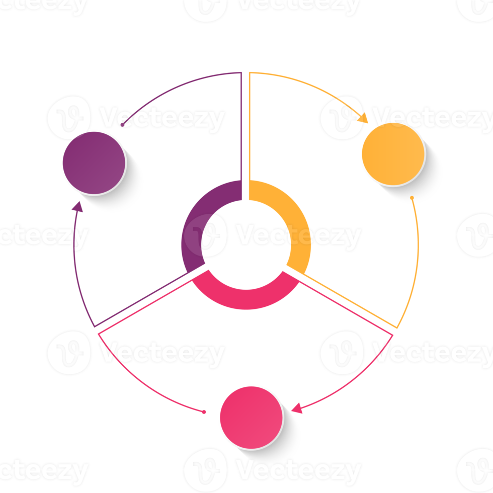 Infographic with 3 steps, process or options. png