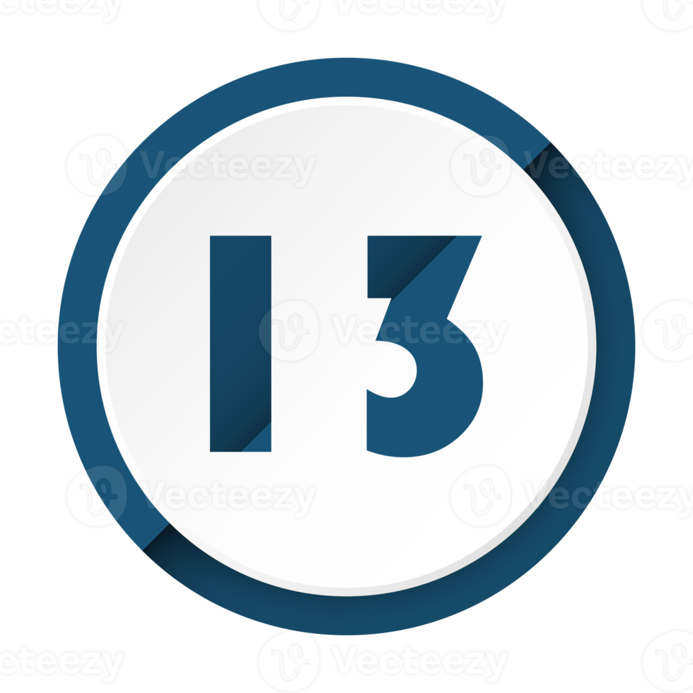 Bullet with number 13 png