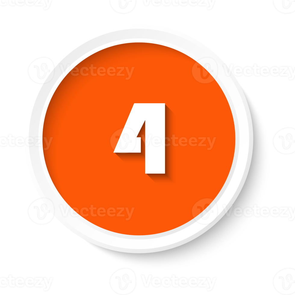 Bullet with number 4 png