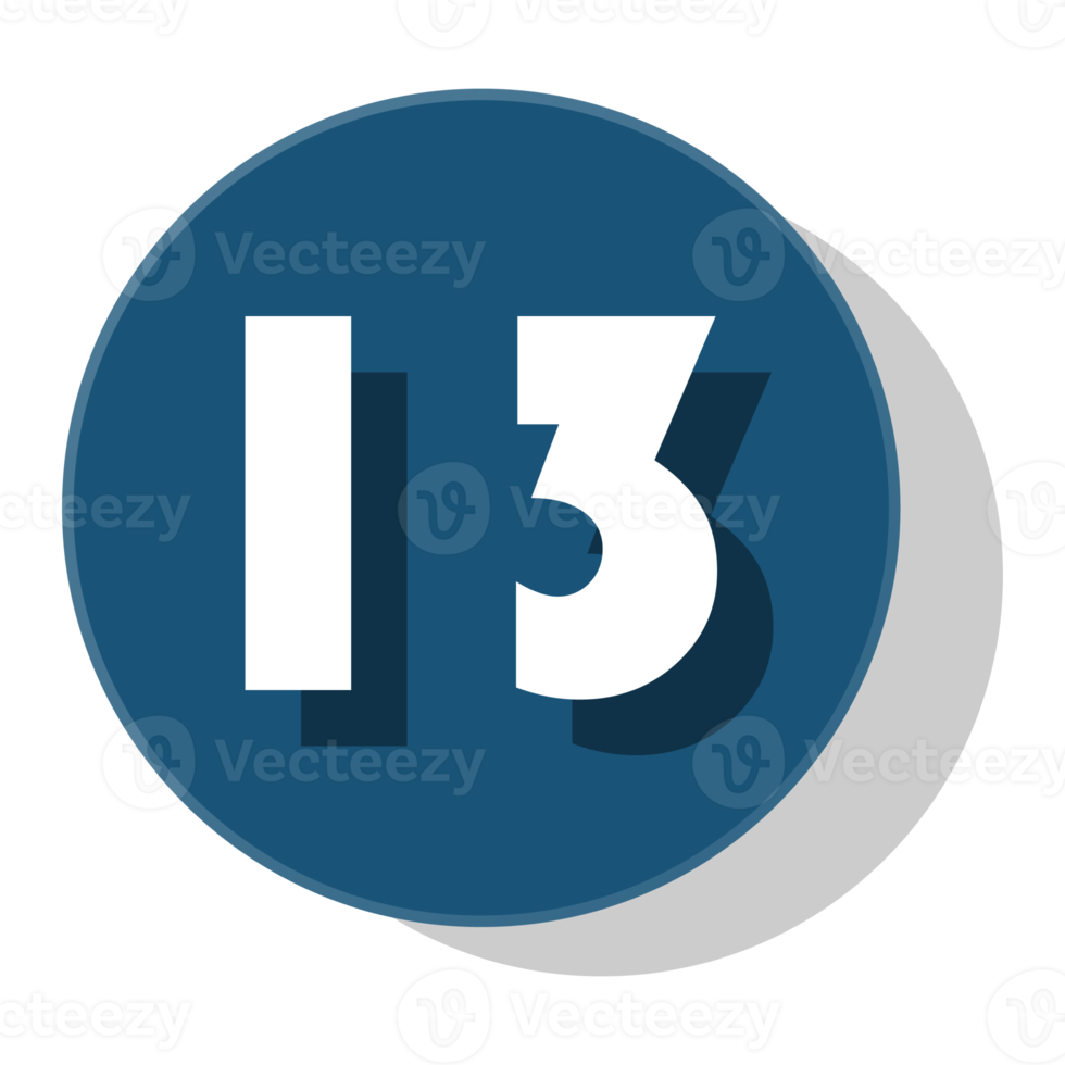 Bullet with number 13 png