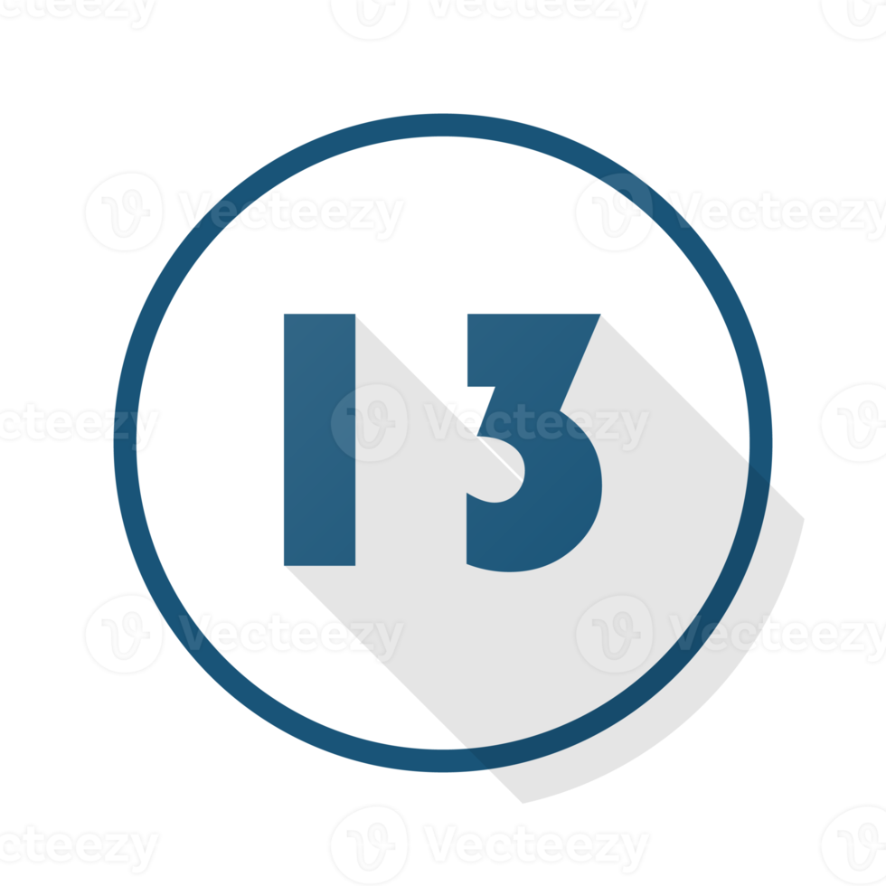 Bullet with number 13 png