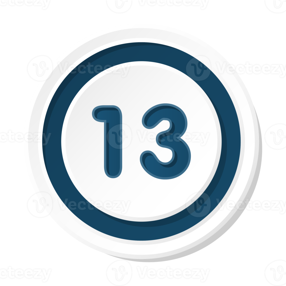 Bullet with number 13 png