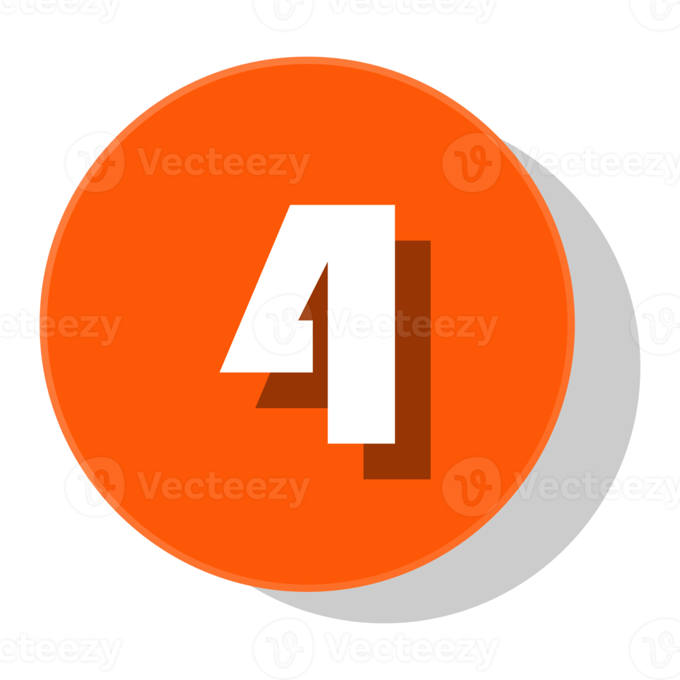 Bullet with number 4 png