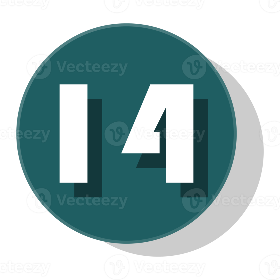Bullet with number 14 png