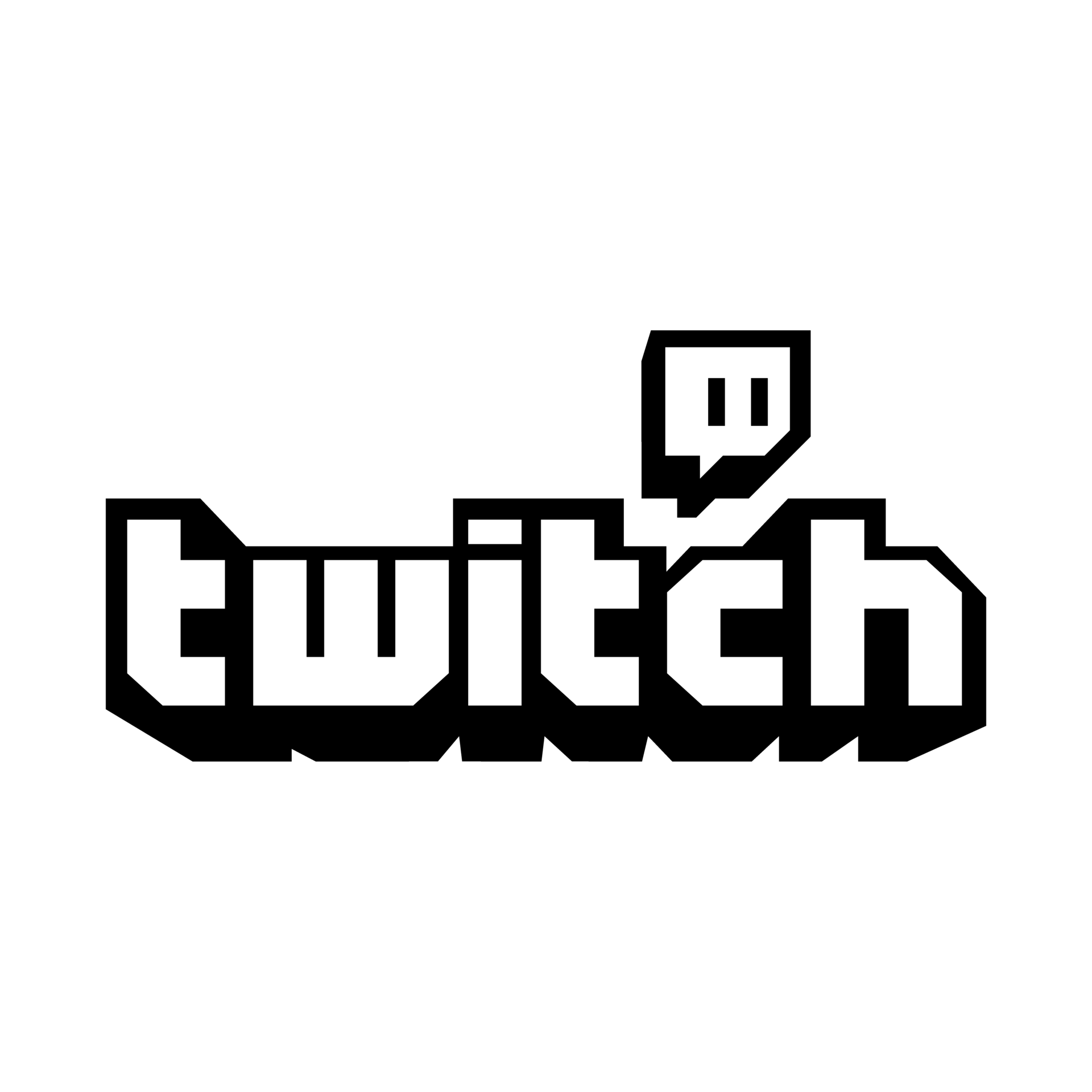 White Twitch Logo