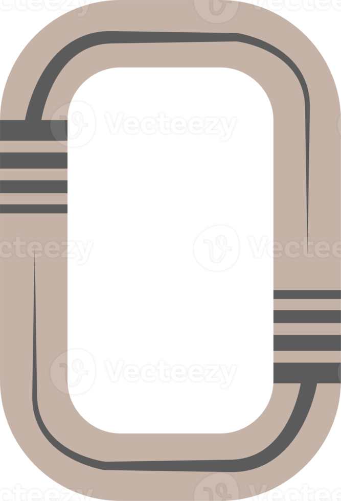 coloré moderne Cadre conception. plat coloré frontière, abstrait forme. vide espace pour votre image, image et texte. png avec transparent Contexte