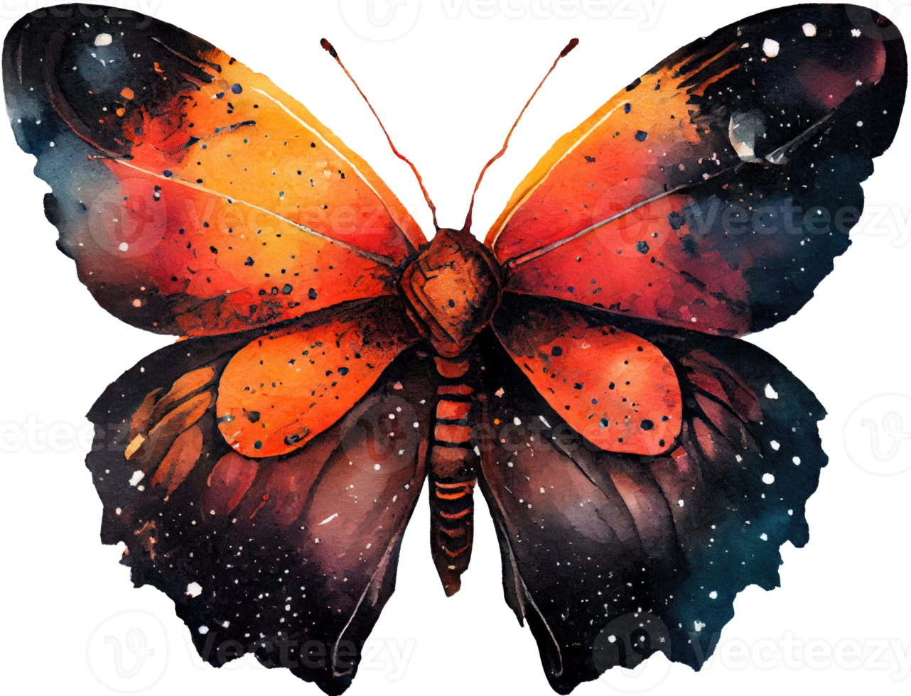 Cosmic Butterfly Watercolor Illustration png