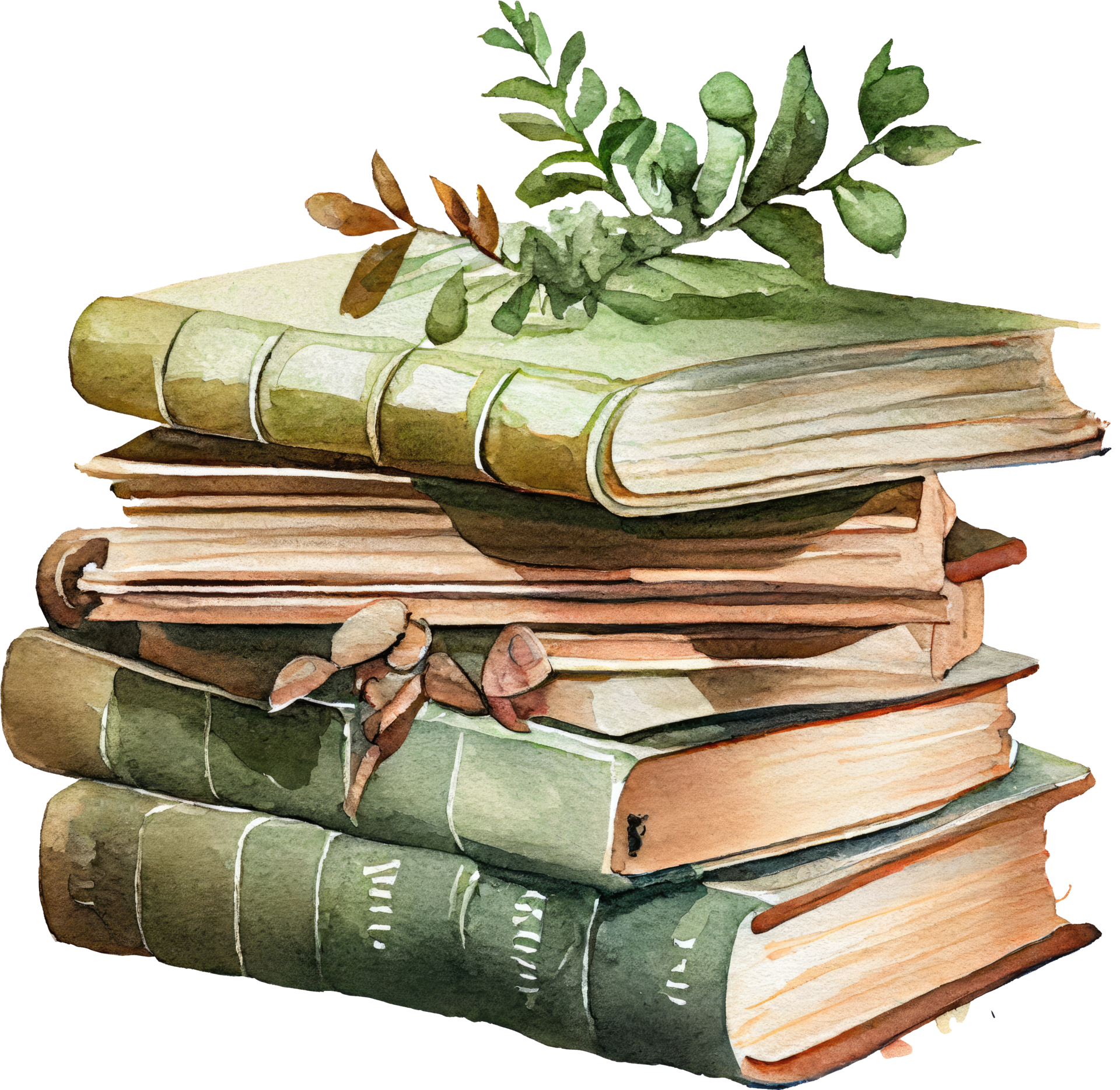 watercolor books cartoon books a stack of books png download