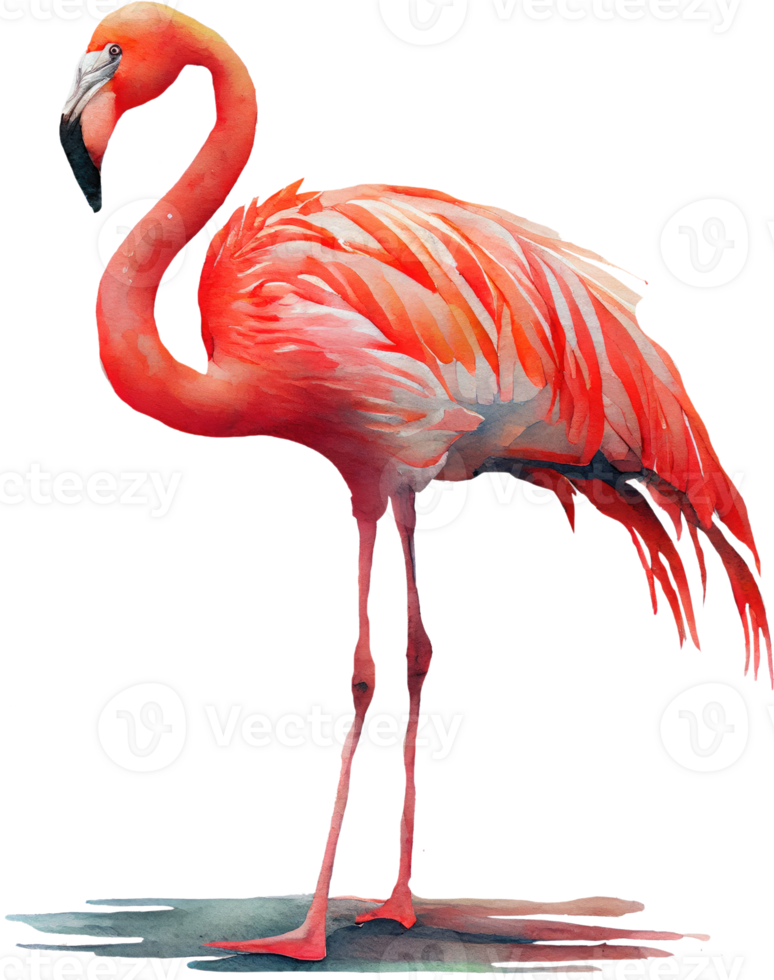 rosa flamingo vattenfärg png