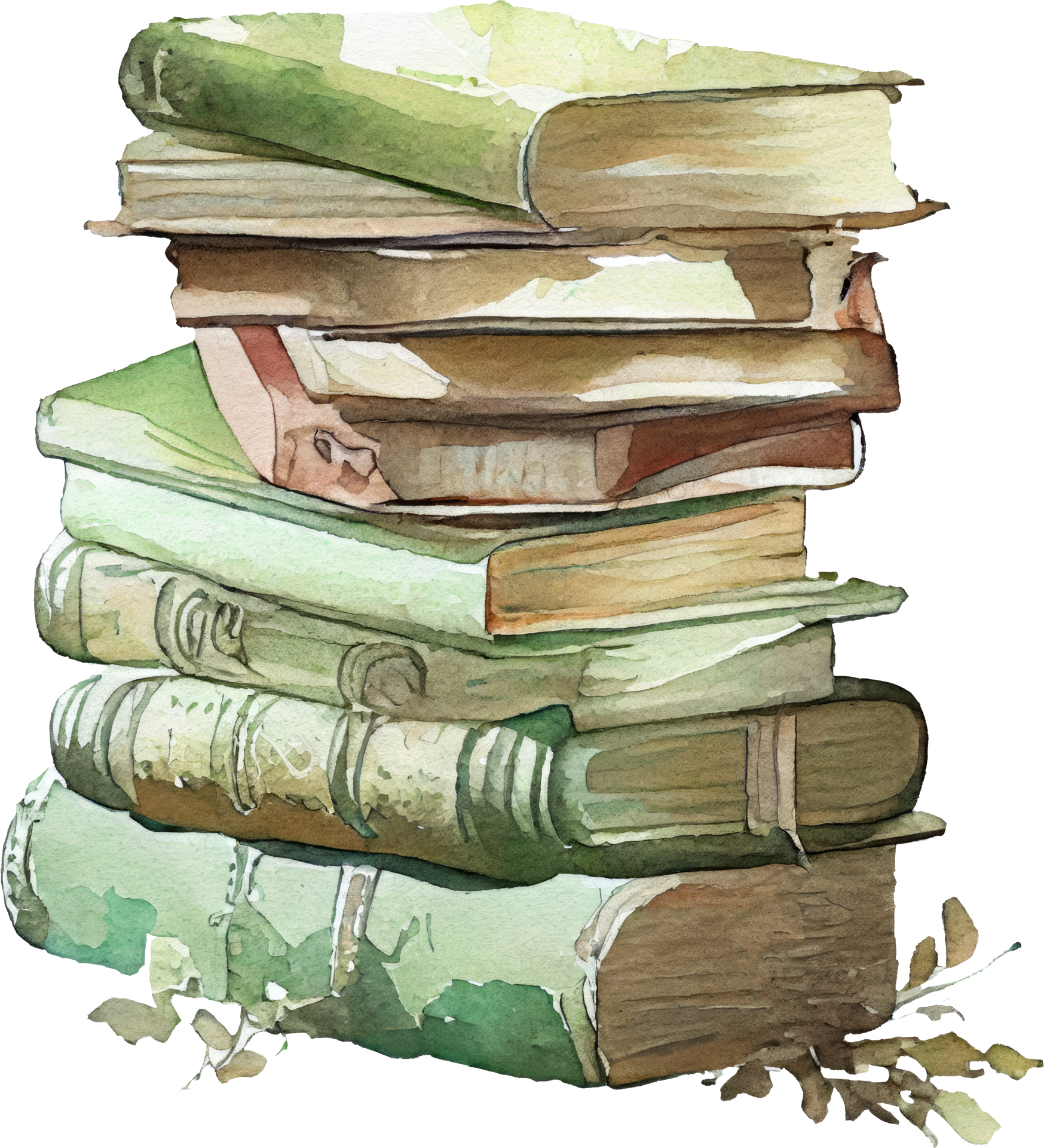 Watercolor Books Stock Illustration - Download Image Now - Book