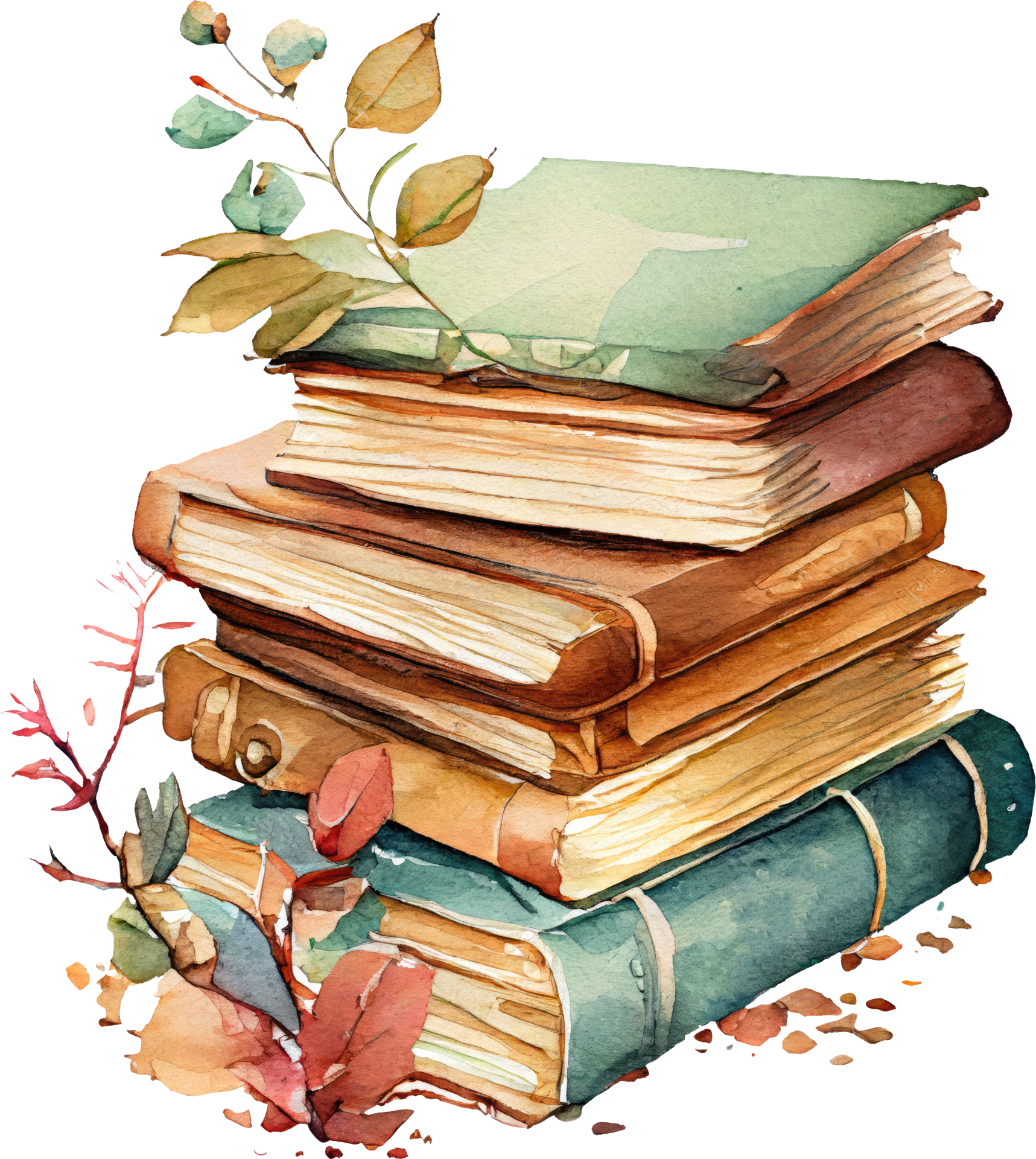 Watercolor Books Stock Illustration - Download Image Now - Book