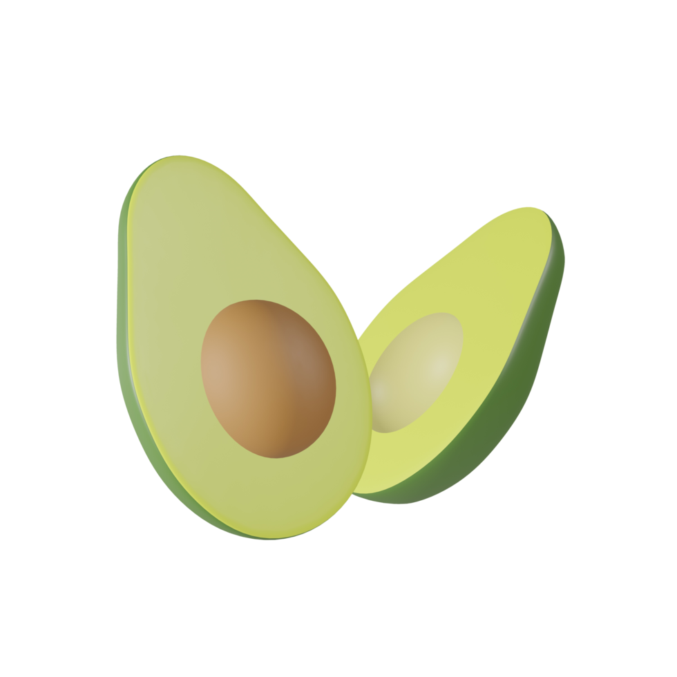 3d representación aguacate. png