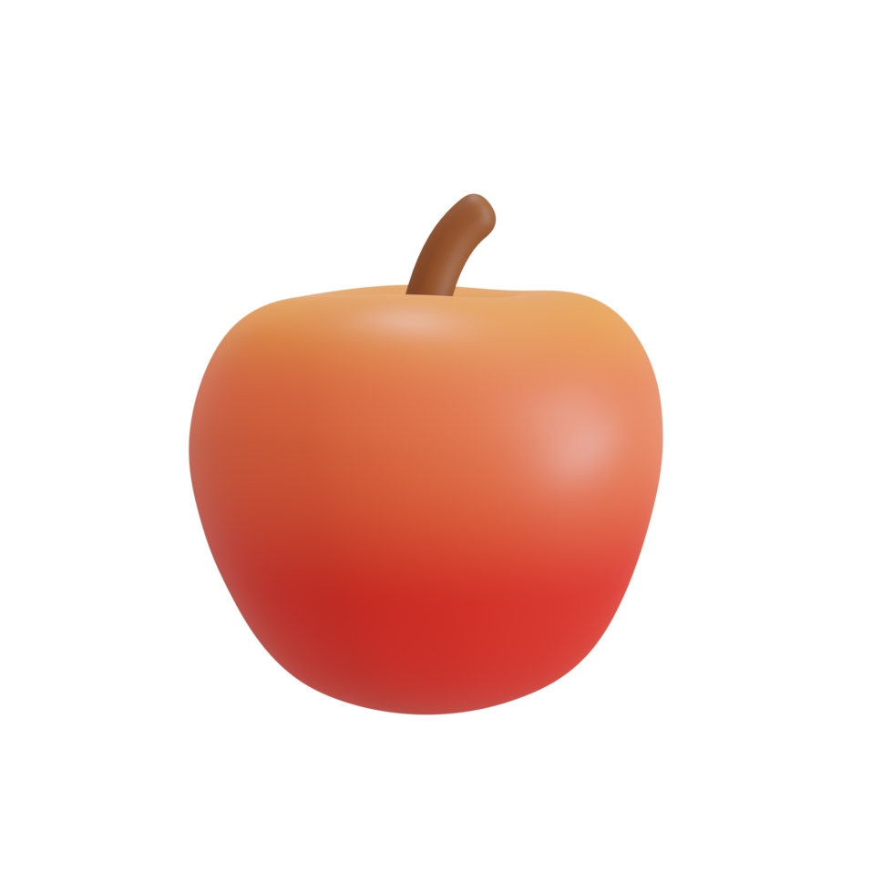 3d representación manzana. png