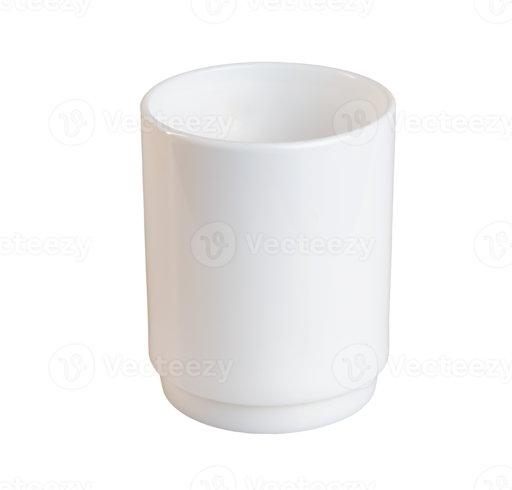 White cup. Side view. Mockup template png