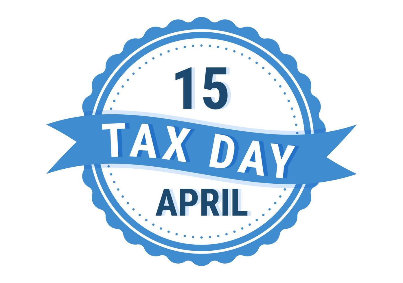 Tax Day Illustration with Clipboard Form, Clock, Calendar and Coins Money for Web Banner or