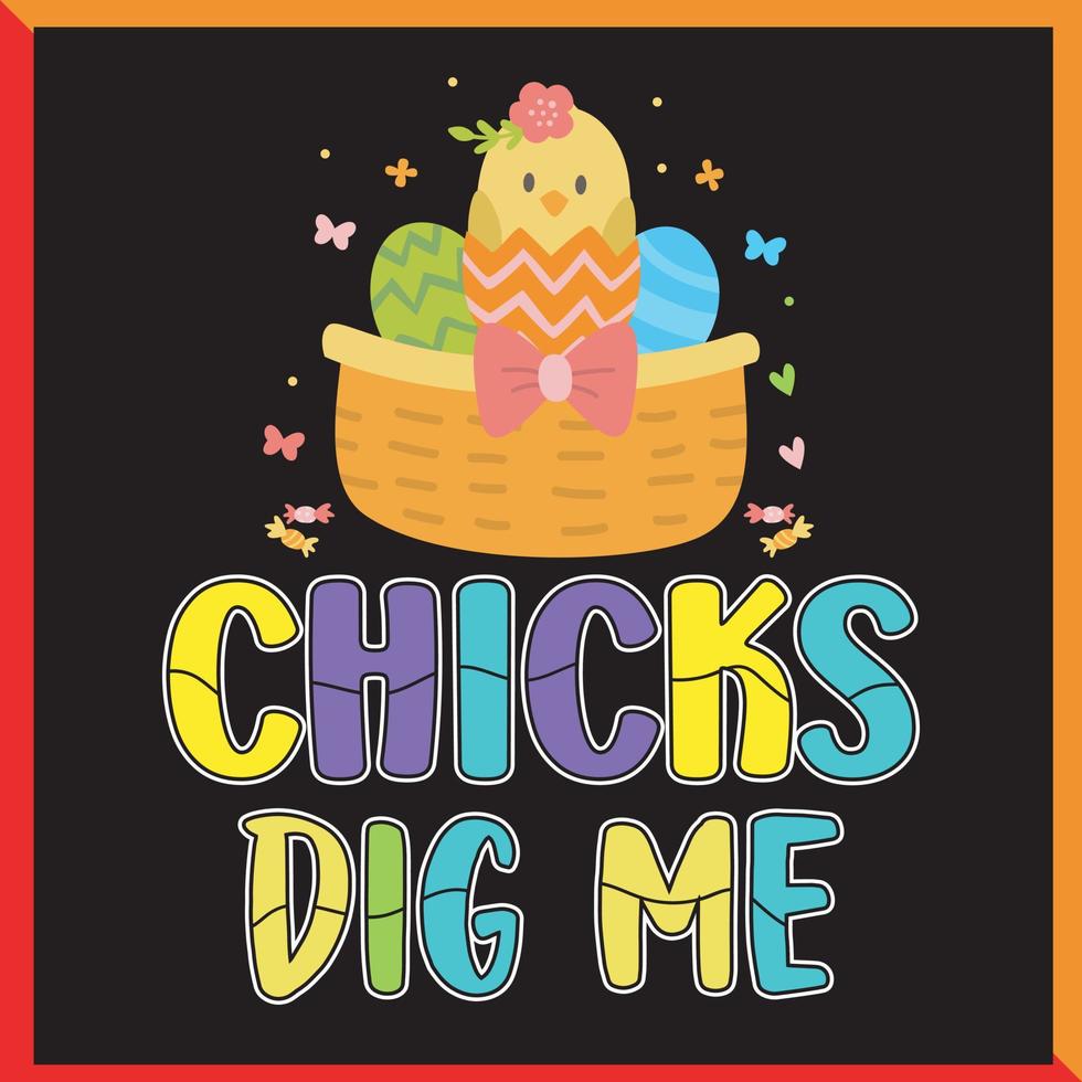 easter day illustrator t-shirt design vector